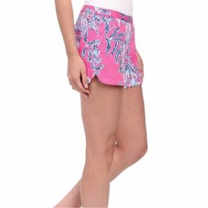 Lilly Pulitzer Adie Shorts Samba Print Cotton Pink printed